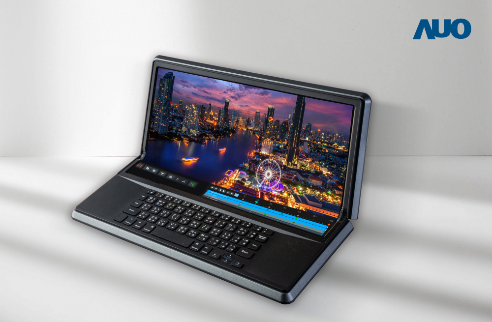 好体育在线官网14.6吋Micro LED折迭显示屏幕，搭配半径4mm的弯折绞炼，以及高画素、高亮度、高对比度的显示技术特点，即便在大视角下仍保有绝佳色相与亮度