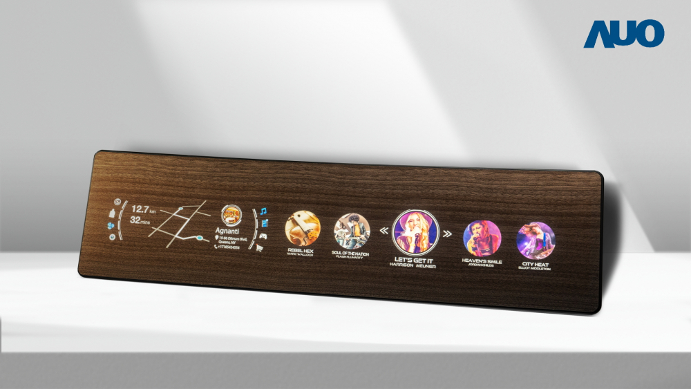 友達研發全球最高穿透度達80%的AmLED木紋顯示器，可於使用時呈現高亮度、清晰可見的資訊，並在不使用時回歸為單純的飾板，節能兼具美觀