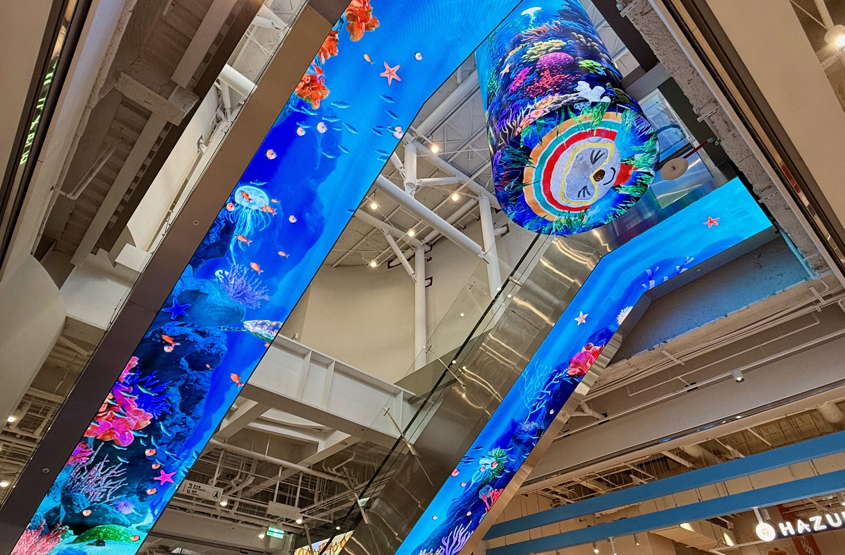 達擎與傑可達整合先進顯示技術與軟硬體應用服務，提供一系列大型LED顯示解決方案，為全新改裝開幕的「清水服務區」佈局嶄新視覺體驗。